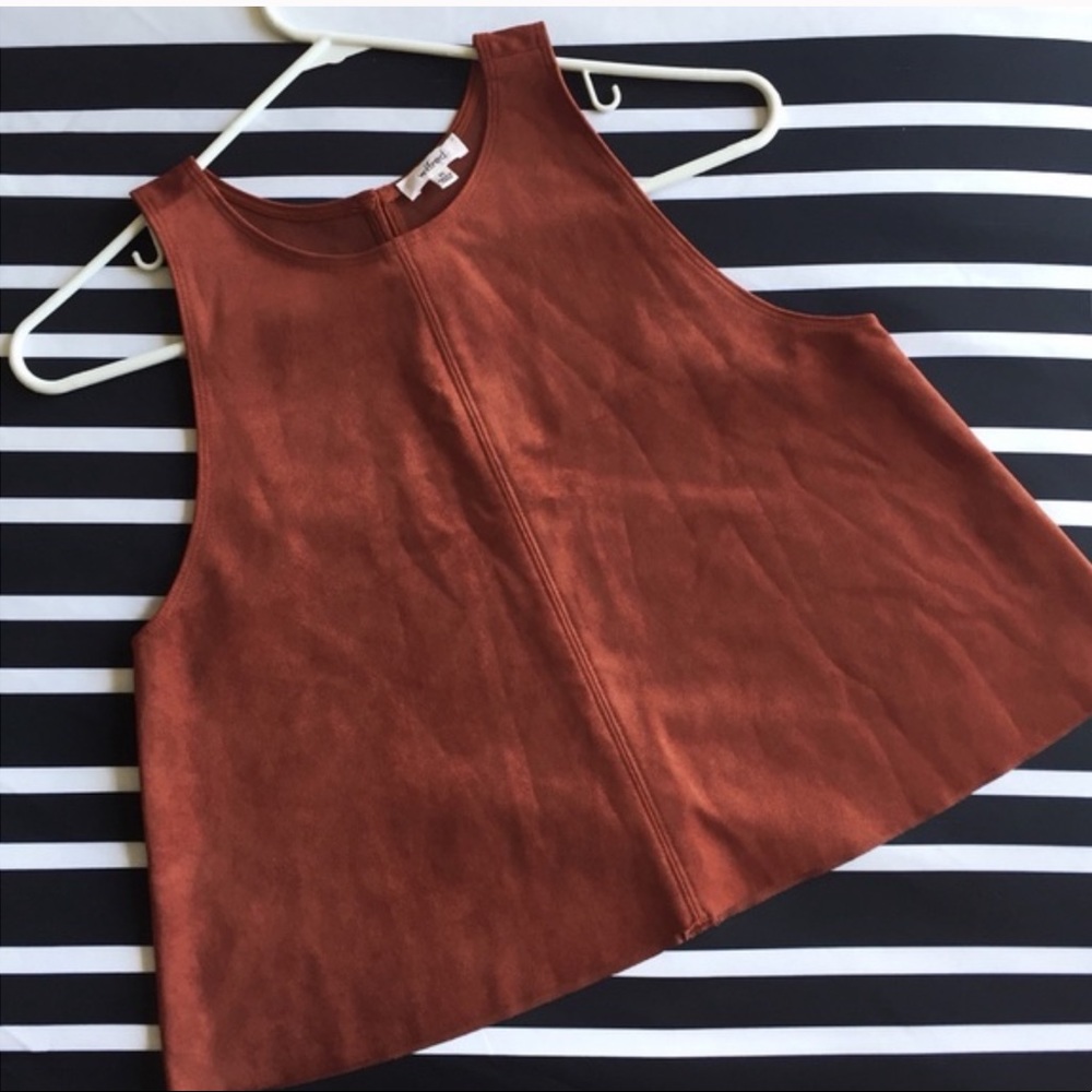 Aritzia Wilfred Octave Faux Suede Top